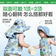 KK树婴儿防晒帽子薄款宝宝遮阳帽男孩女童大帽檐太阳帽夏2025新款