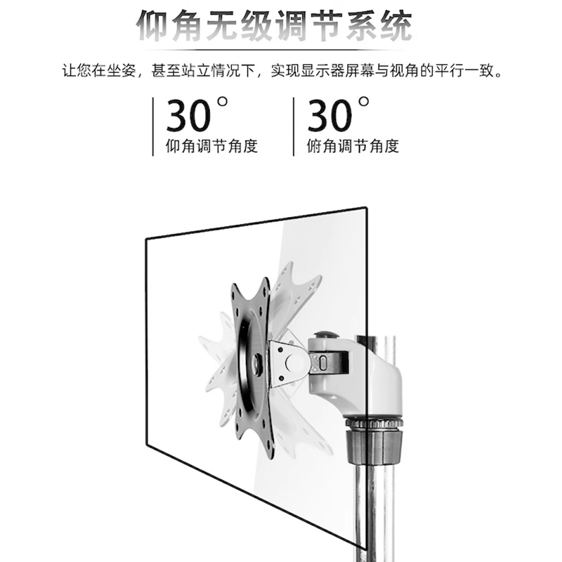 悠视工业设备电脑显示器升降挂支架液晶横竖屏办公键盘托壁挂旋转-图1