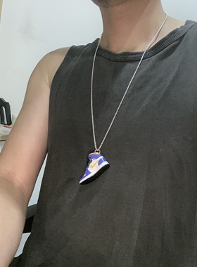 嘻哈街头风篮球鞋aj微缩模型波鞋吊坠项链