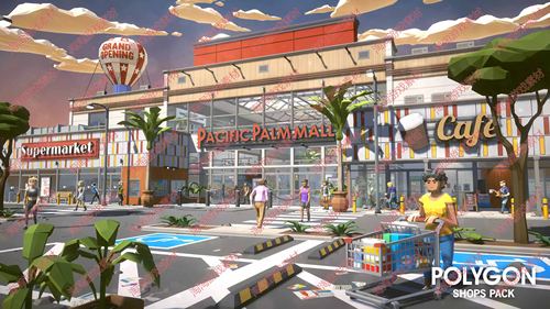 POLYGON Shops Pack - Low Poly 3D Art by Synty 购物商场商店 - 图1