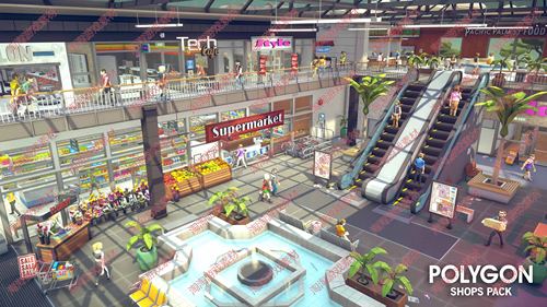 POLYGON Shops Pack - Low Poly 3D Art by Synty 购物商场商店 - 图2