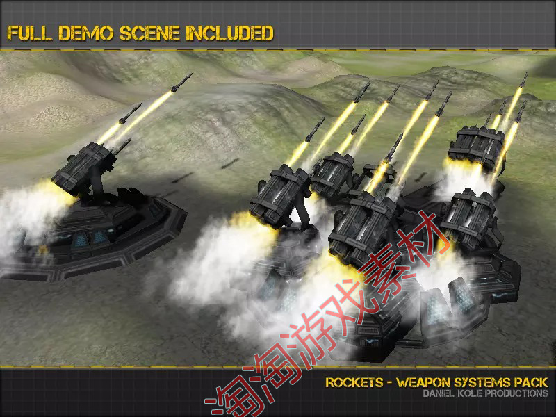 Unity3d Rockets Weapon Systems Pack 2.0 火箭武器导弹武器素材 - 图0