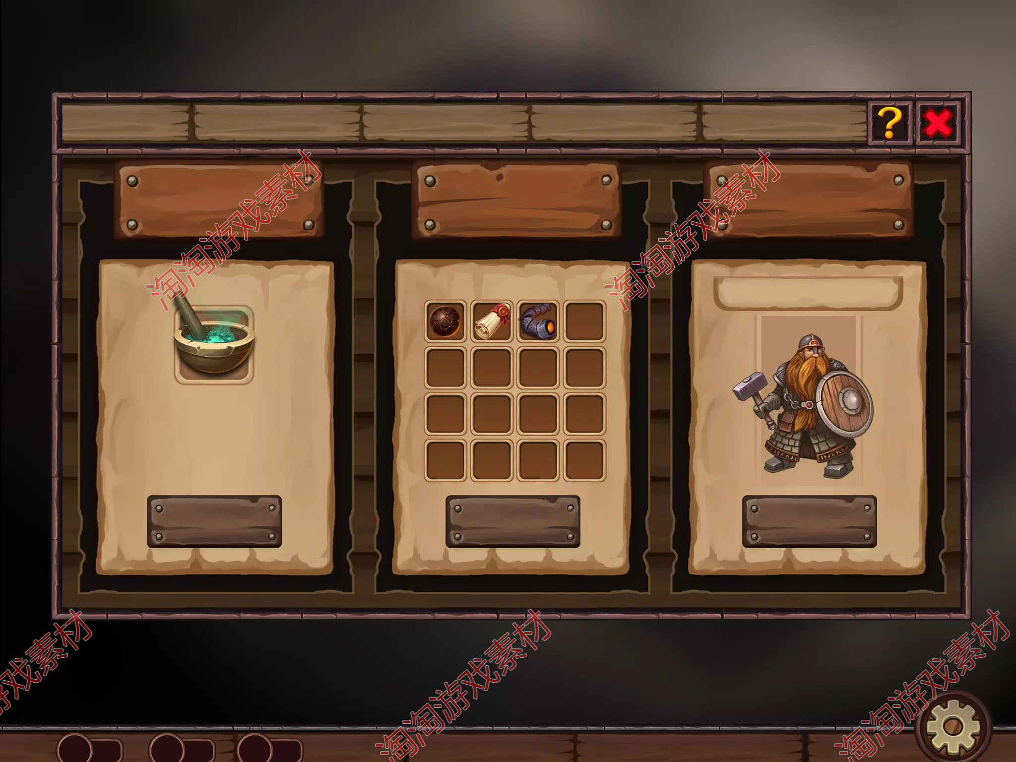 Unity Wooden UI 1.0 游戏木制UI界面图标素材 - 图0