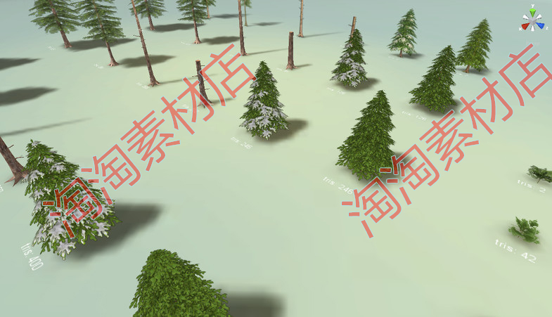 Unity3d Pine and Bush Pack 树木模型插件 - 图1