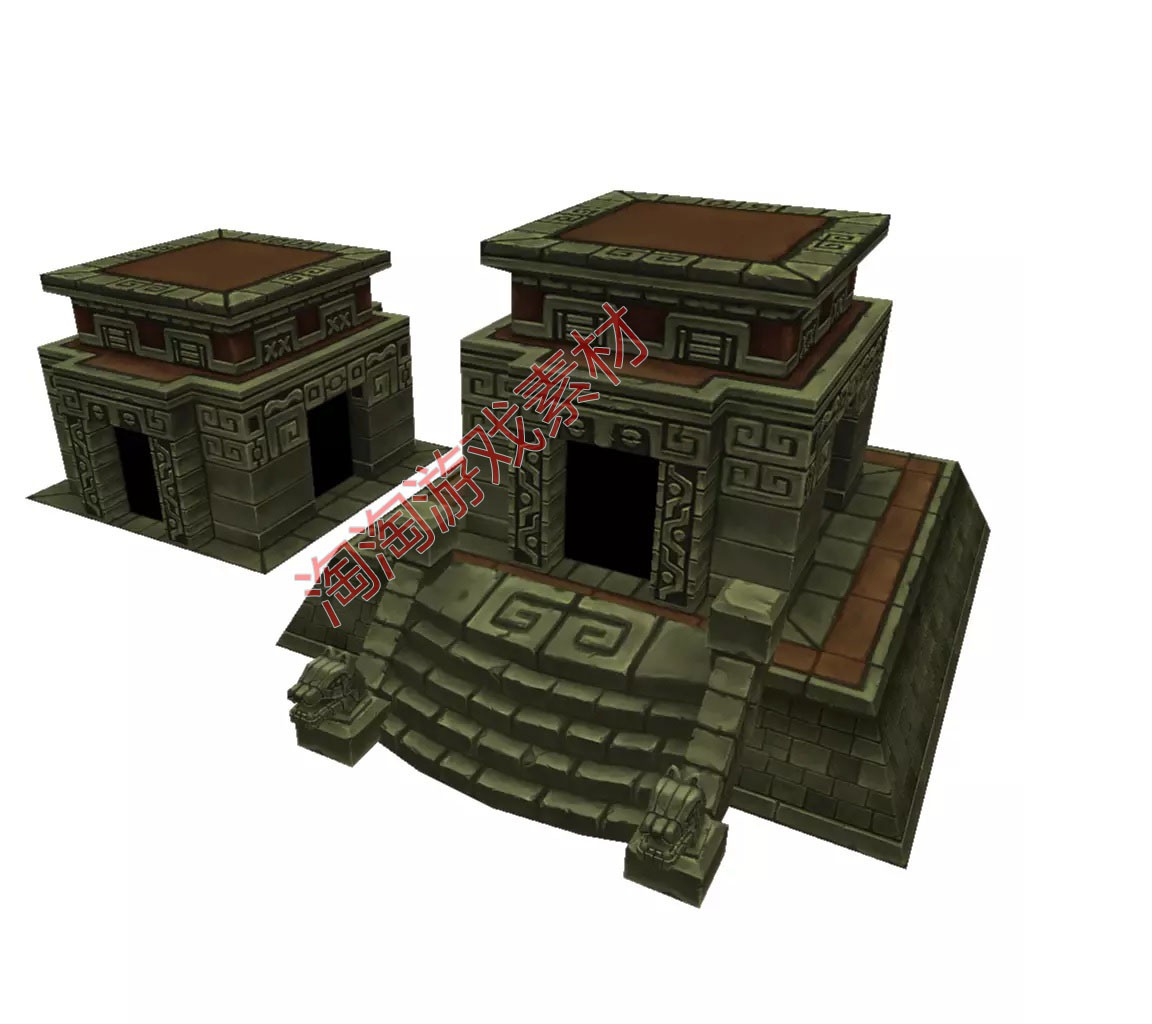 Unity Mayan Temple Starter Set v1.2 手绘玛雅祭祀神庙场景模型 - 图1