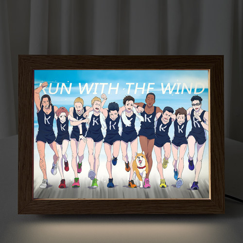 漫能强风吹拂镜子灯光画日系桌面摆件小夜灯二次元动漫周边礼物 - 图3