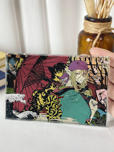 漫能怪化猫日系水晶立牌个性桌面摆件日本动漫周边二次元礼物 - 图2