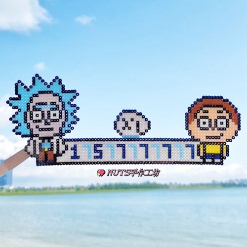 瑞克和莫蒂祖孙临时停挪车手机号码牌独家创意设计高端手工定制 - 图3