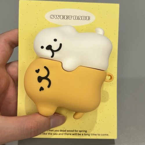 可爱贴贴拥抱线条小狗适用vivotwsAir3Pro耳机壳vivotws4保护套iQOOtwsAir2小众3e全包A4防摔A2软盒1i/1e男女 - 图2