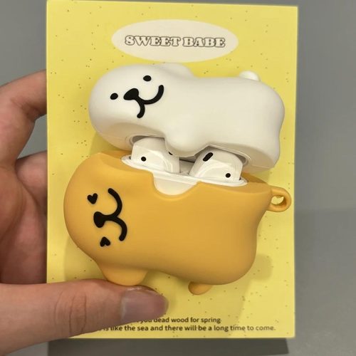 可爱贴贴拥抱线条小狗适用vivotwsAir3Pro耳机壳vivotws4保护套iQOOtwsAir2小众3e全包A4防摔A2软盒1i/1e男女 - 图1