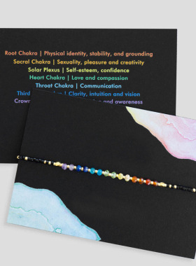 简约波西米亚风编织ins风日韩天河石串珠手绳彩虹天然石小手链女