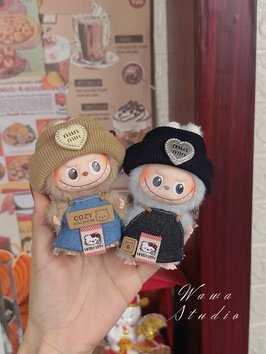 适用拉布布四代4.0迷你版娃衣10cm套装衣服衣服可爱labubu套装 - 图1