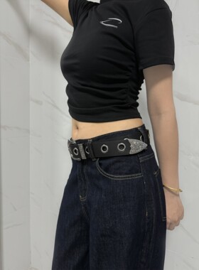 全孔辣妹腰带y2k美式复古皮带女设计感小众配牛仔裤裙子2025新款