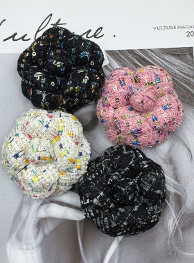 山茶花胸针高级感轻奢小香花尼布超定型花朵饰品胸花头夹花新款