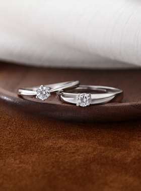 S999纯银足银情侣戒指经典男女一对戒开口可调节婚戒情人节礼物