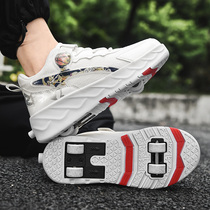 Storm Walking Shoes Double Wheels Invisible Four-wheel Student-wheel Slippers Auto-Section Walking Boy Wheels Shoes Children Skate