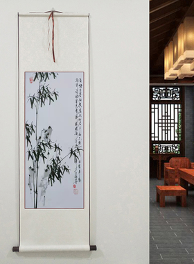国画竹子手绘真迹客厅写意花鸟