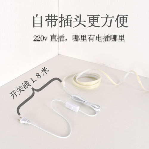 led直插灯带线条灯补光硅胶氛围照明客厅吊顶明装免开槽220V自粘 - 图3
