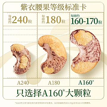 年货提前囤！紫衣腰果500g[6元优惠券]-寻折猪