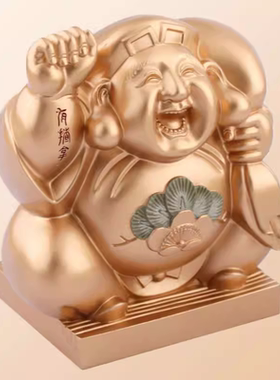 旗舰店正品李居明2026马年吉祥物客厅办公室招财摆财神惠比寿摆件