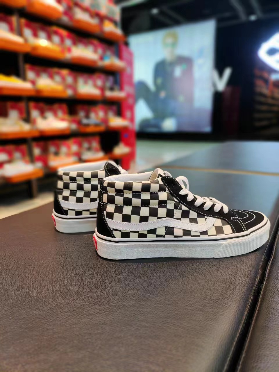 VANS SK8 MID 黑白棋盘格 中帮 男女同款板鞋 VN0A391FQXH - 图1