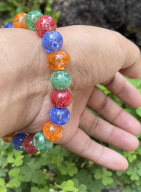 〓古法老琉璃〓清代宫廷造办宝石老琉璃 多宝手串个性手串