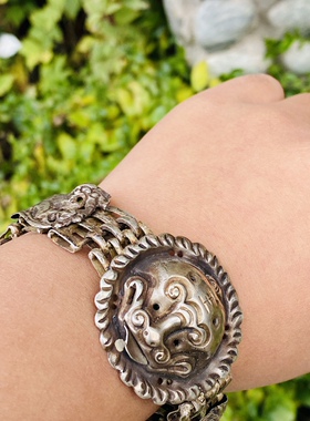 〓老手工〓纯手工打造老银手链 少数民族老手工银饰 个性手链