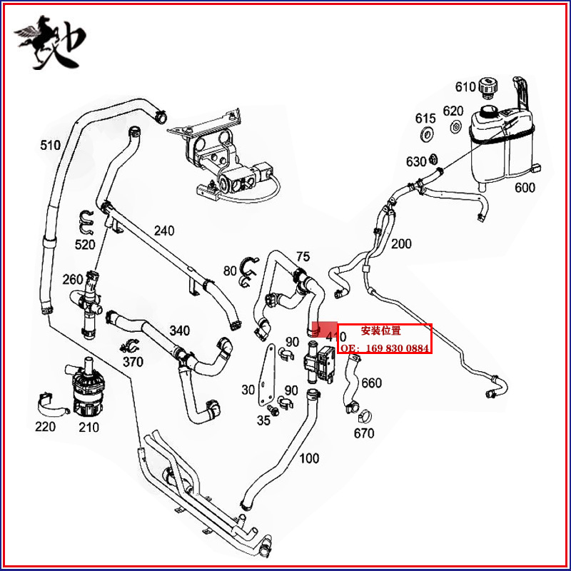 适用斯玛特 smart451 小精灵 空调暖水阀 冷却液切断阀 暖风水阀 - 图3