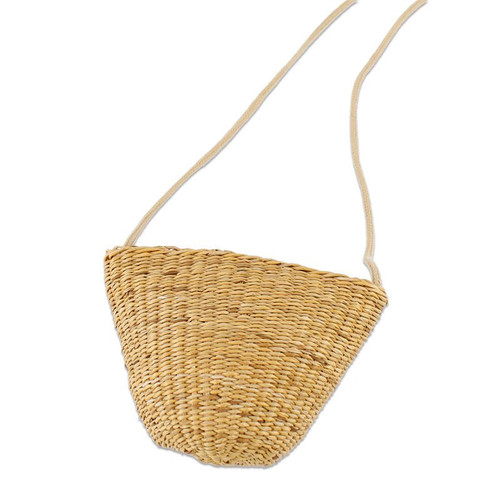 PPY夏季海边度假女士草编草包贝壳包迷你小包包蛤蜊包斜挎单肩包 - 图3