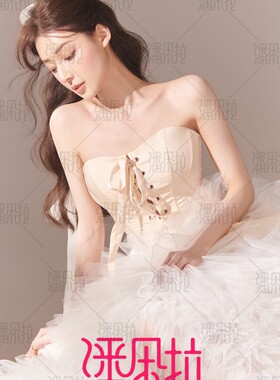 春日芭蕾少女写真主题服装照相馆时尚氛围感画报风私房艺术照摄影