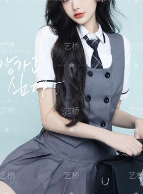 新款韩系小清新JK制服写真主题服装文艺范学院风女孩艺术照摄影服