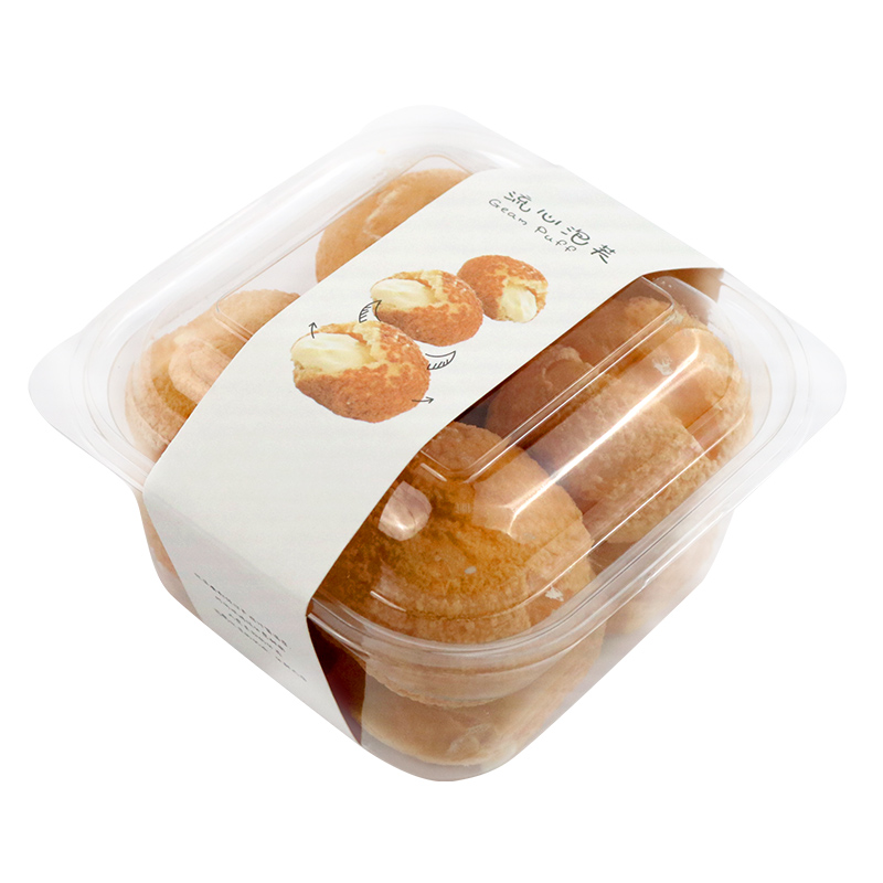 泡芙酥点麻薯小蛋糕包装盒塑料全透明法式西点流心奶盖脆皮烘焙 - 图3
