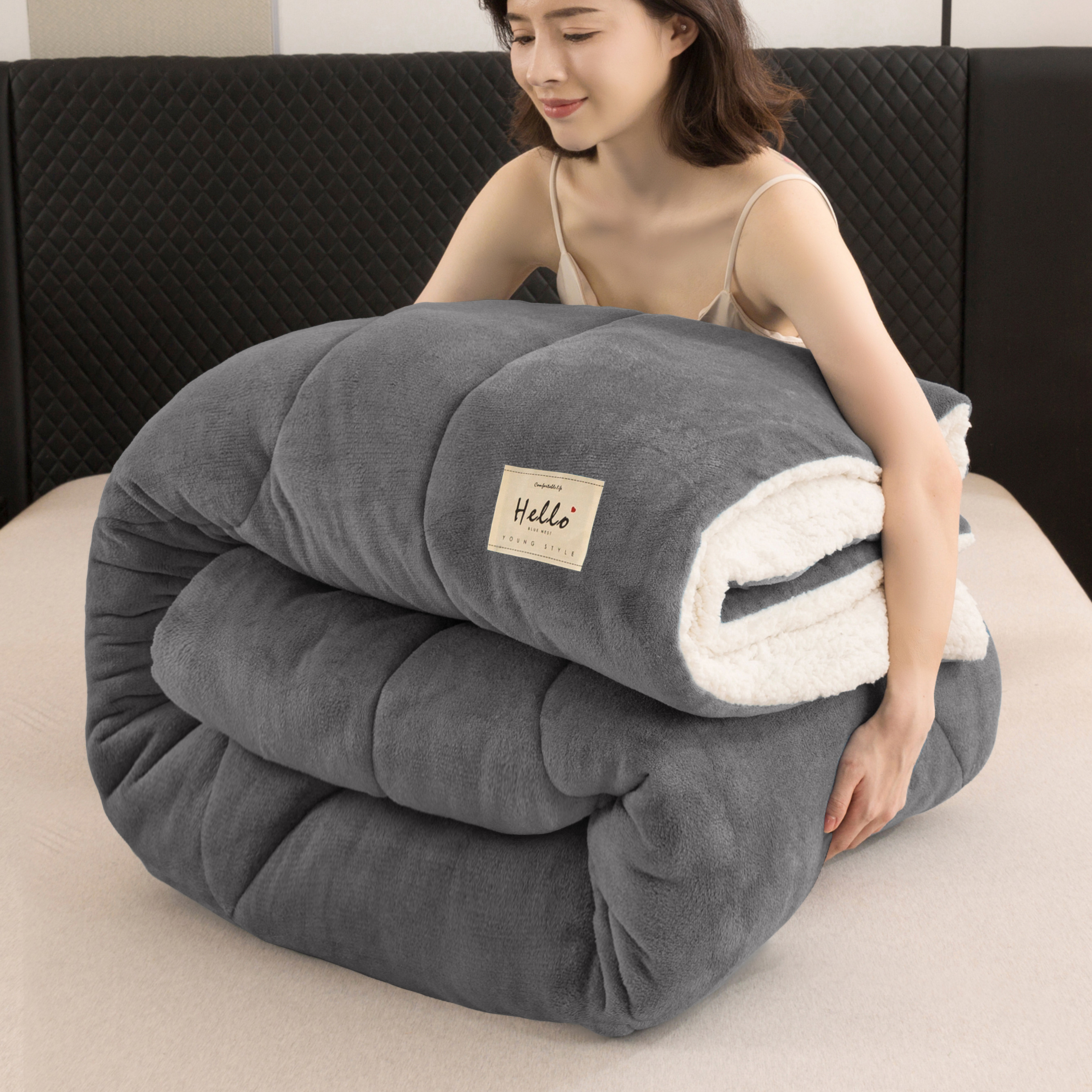 羊羔绒被子冬被加厚保暖牛奶绒棉被双面绒冬单双人春秋冬季加绒芯,淘宝优惠券,粉丝福利购,淘宝优惠卷