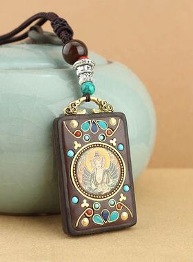 扎基拉姆女财神唐卡项链藏族
