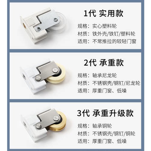 老式828铝合金纱窗滑轮纱窗配件沙窗滚轮推拉门窗纱轮纱门纱窗轮 - 图2