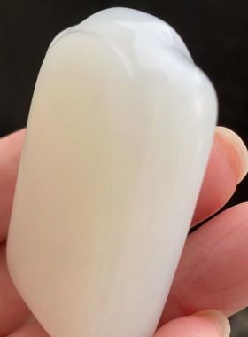 十二年老店推荐和田羊脂白玉平安无事牌吊坠色泽纯净细腻油润厚庄