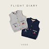 MIKI cartoon cotton embroidered vest spring and autumn style