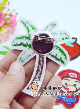 日系刺绣卡通水果布艺胸针徽章