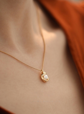 淡水珍珠小众高级锁骨项链毛衣链