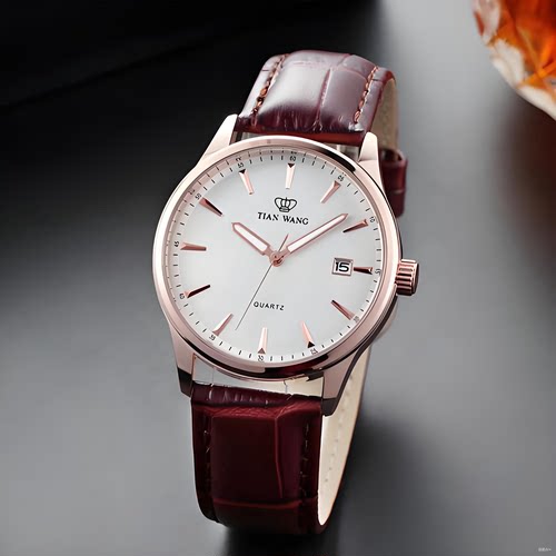 原装天王石英手表GS3777情侣潮流腕表防水男士皮带沧海系列简约 - 图0