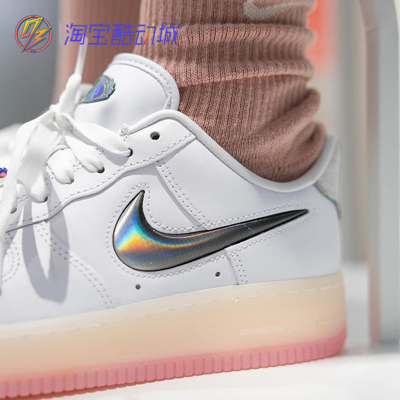 耐克Nike AF1空军一号CNY龙年限定白粉果冻底低帮休闲板鞋 FZ5741-图0