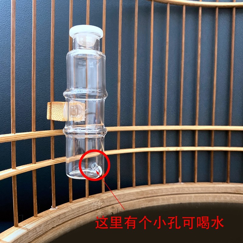 玻璃绣眼鸟内外挂饮水器 葫芦形状 直筒形状饮水器 绣眼鸟笼用具,淘宝优惠券,粉丝福利购,淘宝优惠卷