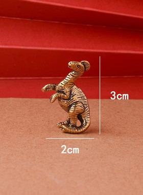 侏罗纪卡通恐龙棘背龙黄铜摆件创意工艺品桌面装饰礼品