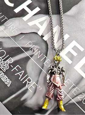 立体卡通人物短款个性吊坠钛钢