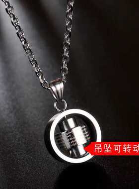 个性欧美旋转幸运轮街头毛衣链