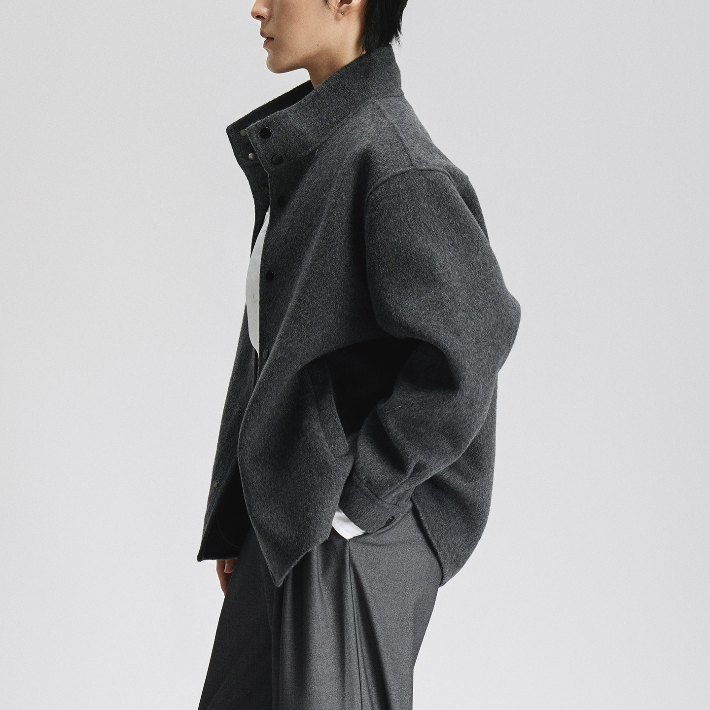 三木公白 日系简约立领毛呢大衣男宽松 高级感休闲呢子夹克外套潮,淘宝优惠券,粉丝福利购,淘宝优惠卷