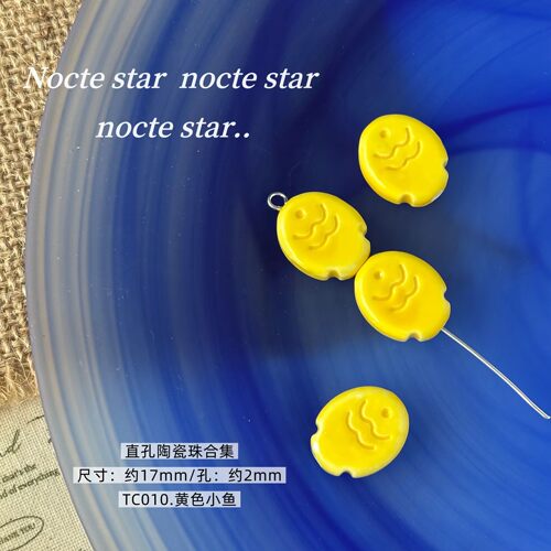 海洋系列陶瓷散珠隔珠 串珠手工diy项链手链耳环饰品配件材料 - 图2