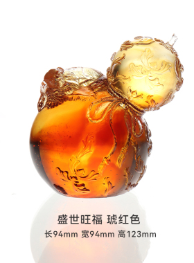 匠门盛世古法失蜡琉璃吉祥摆件