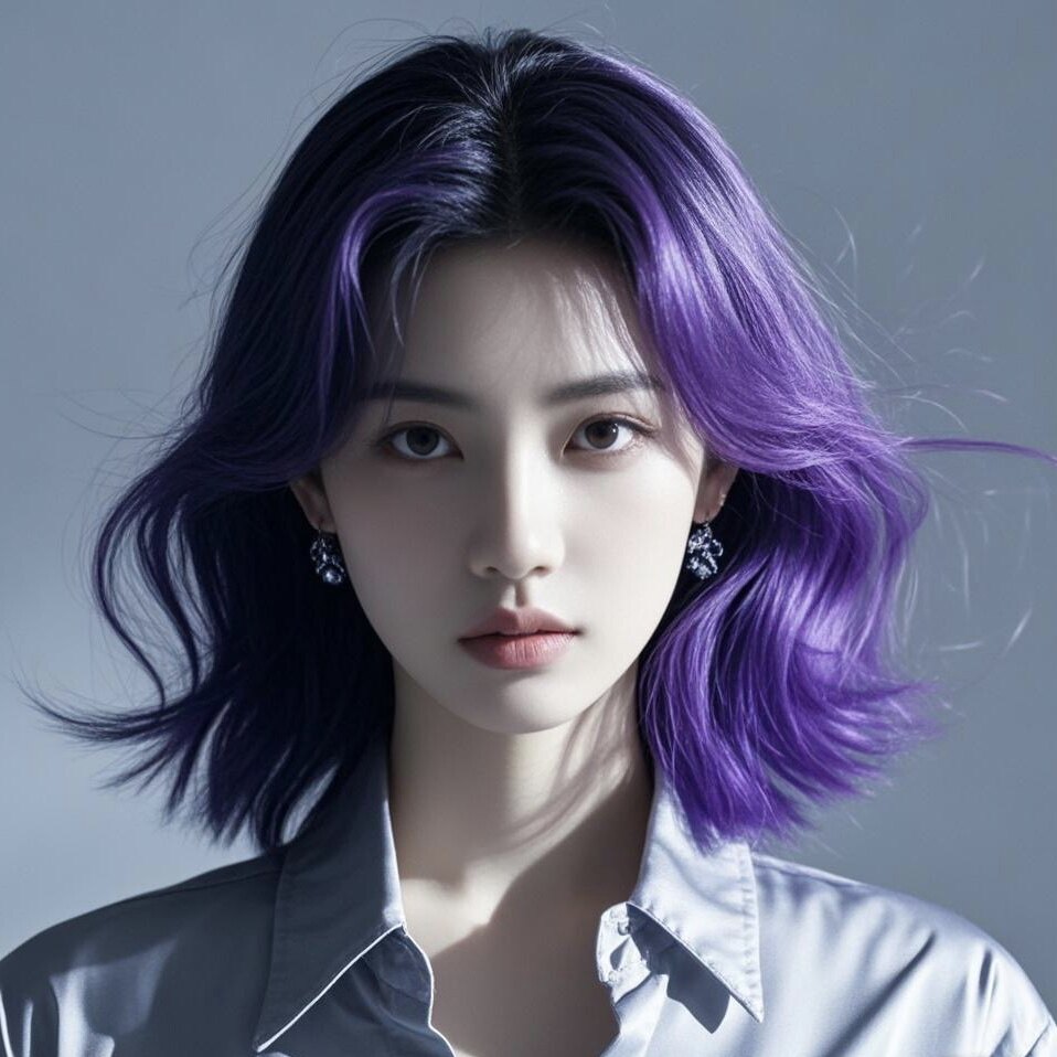 染町 超仙气紫黑色染发膏 黑加仑紫 染发剂紫色 免漂自己在家染 - 图0