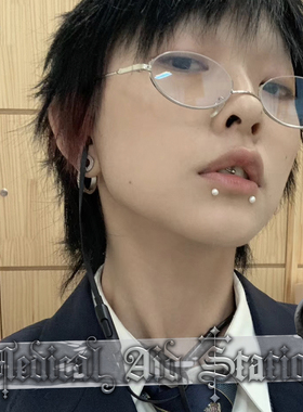 医用钛钢珍珠耳环唇环唇钉